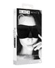 Load image into Gallery viewer, Shots Ouch Black &amp; White Satin Curvy Eye Mask w/Elastic Straps - Black
