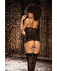 Load image into Gallery viewer, Mesh Babydoll w/Underboob Detail &amp; G-String Black S/M
