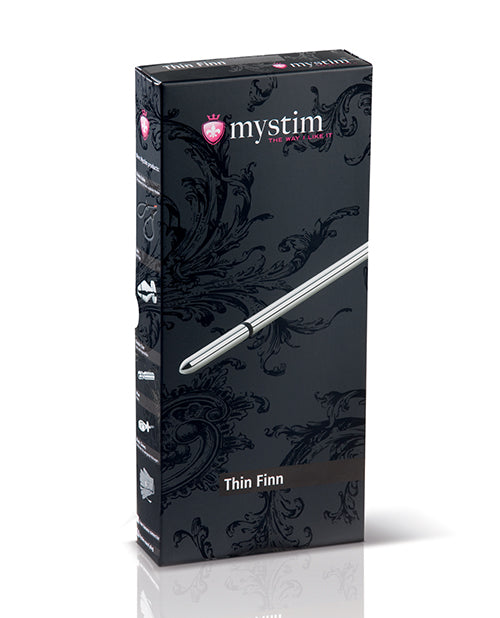 Mystim Thin Finn Sonde urétrale eStim - Argent