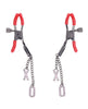 Load image into Gallery viewer, Sex &amp; Mischief Ex's &amp; Oh's Nipple Clamps - Red/Black
