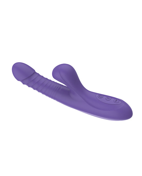 Omega Multi  Function Warming Head Rabbit Vibe - Purple