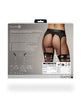Load image into Gallery viewer, Shots Ouch Vibrating Strap On Thong w/Adjustable Garters - Black M/L
