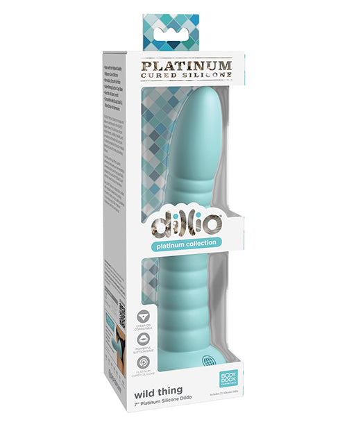 Dillio Platinum 7 Inch Wild Thing Silicone Dildo Teal