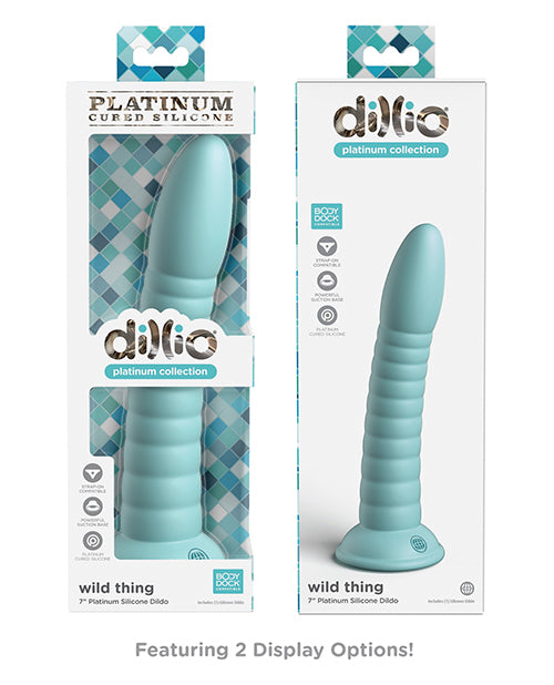 Dillio Platinum 7 Inch Wild Thing Silicone Dildo Teal