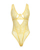 Load image into Gallery viewer, Tiana Scallop Lace &amp; Mesh Underwire Teddy - Pale Banana S/M
