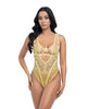 Load image into Gallery viewer, Tiana Scallop Lace &amp; Mesh Underwire Teddy - Pale Banana S/M
