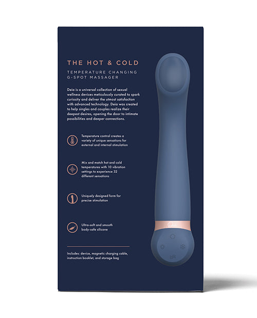 Deia Hot and Cold Heating and Cooling Vibrator Navy For Temperature Play