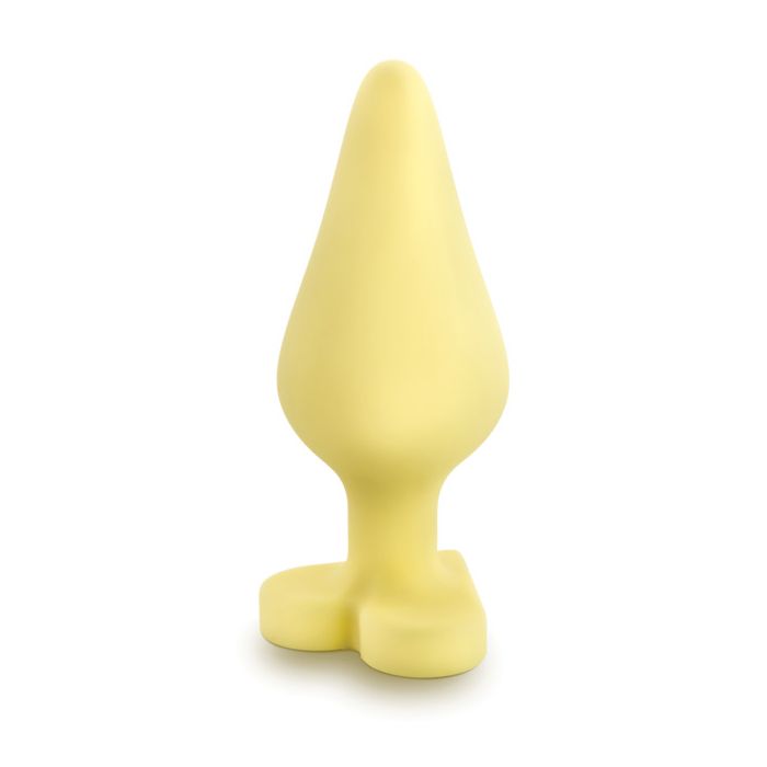 Blush Naughty Candy Heart Spank Me Plug Yellow Silicone Butt Plug With Safe Heart Base