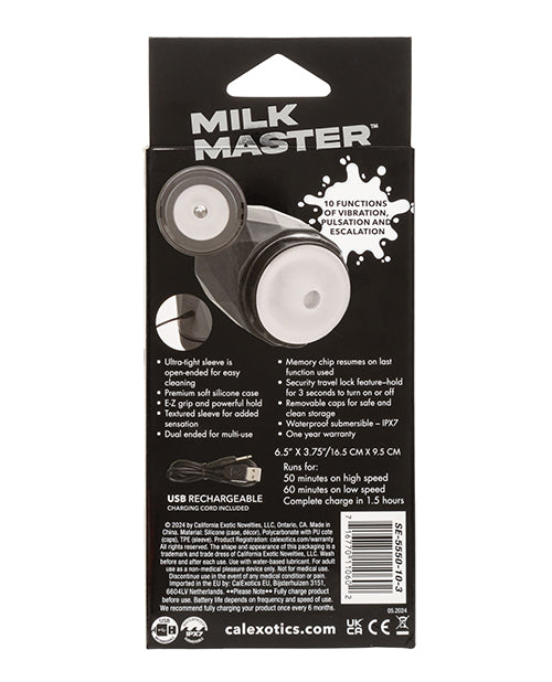 Milk Master Vibro Squeeze Stroker - Black