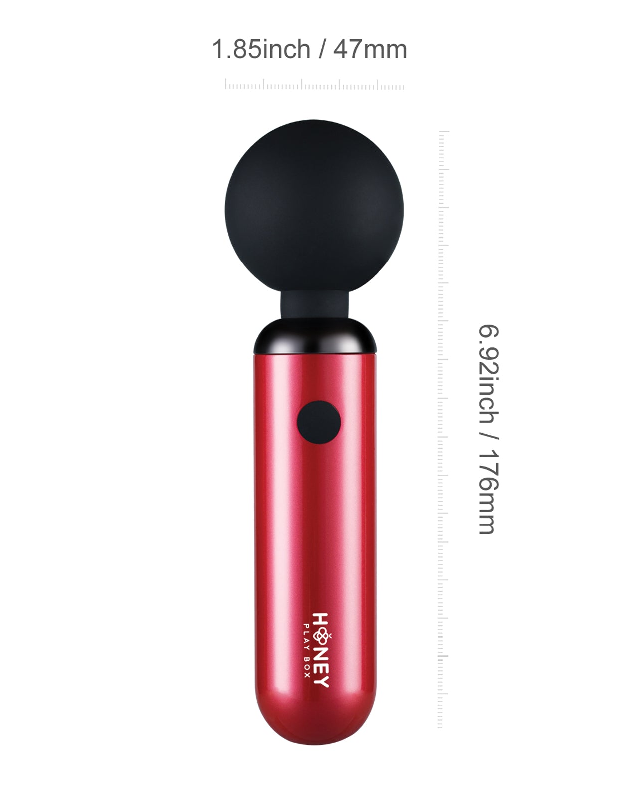 Pomi Wand Clit Tease Vibrating Wand - Deep Rose