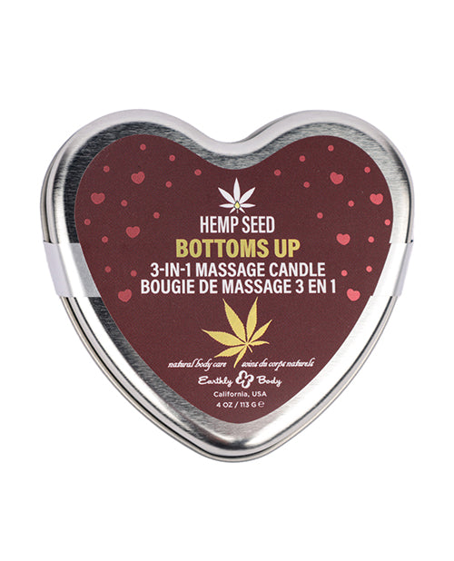 Earthly Body Lumânare de Masaj Inimă 3 în 1 de Valentine’s 4,7 Oz