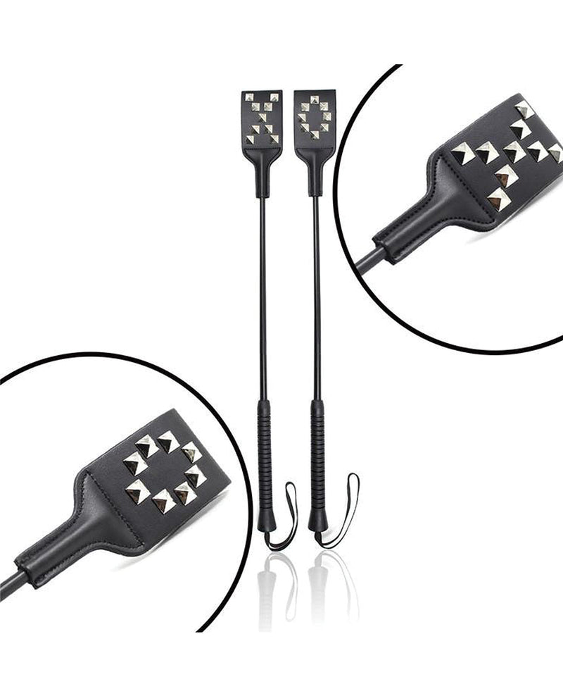 Load image into Gallery viewer, Plesur XO Studded PVC Crop - Black
