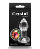 Cargue la imagen en el visor de la galería, Crystal Desires Glass Round Gem Butt Plug Small - Rainbow
