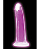 Load image into Gallery viewer, Curve Toys Lollicock 7" Glow In The Dark Silicone Dildo - Purple

