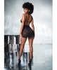 Ladda bilden i Galleri Viewer, Mesh &amp; Lace Two in One Teddy w/Detachable Skirt Black L/XL
