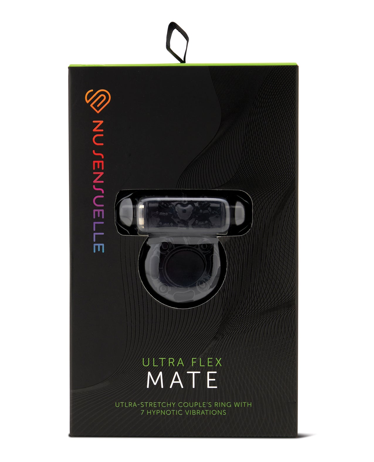 Anillo vibrador Nu Sensuelle Mate Ultra con 7 funciones - Negro