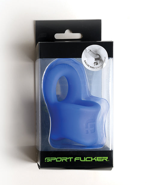 Sport Fucker Silicone Baller Ring Cock Ring Blue Ball Stretcher