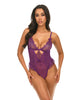 Carregar imagem no visualizador da Galeria, Katana Mesh &amp; Lace Teddy - Purple L/XL
