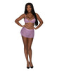 Load image into Gallery viewer, Girl Next Door Strappy Bralette w/Flirty Thong Skirt Lilac L/XL
