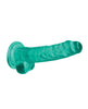 Charger l'image dans la visionneuse de la galerie, Shots RealRock Realistic Crystal Clear 7" Dildo w/Balls - Turquoise

