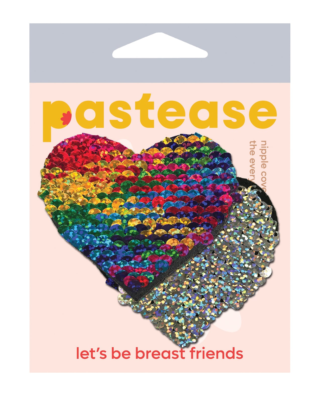 Pastease Color Changing Flip Sequins Heart - Rainbow O/S