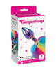 Load image into Gallery viewer, Gemsations 2.95" Metal Bunny Tail Rainbow Butt Plug - Rainbow
