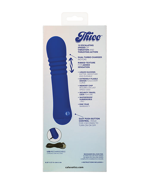 Thicc Chubby Thrusting Wand - Blue