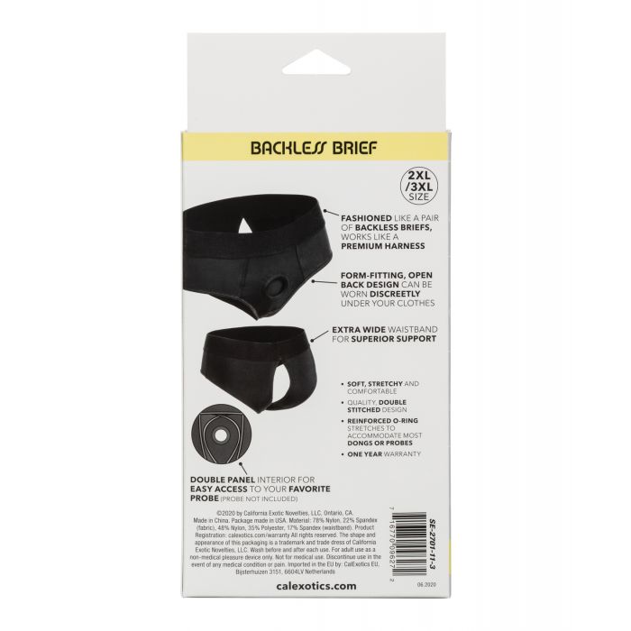 Boundless Backless Brief 2XL/3XL - Black