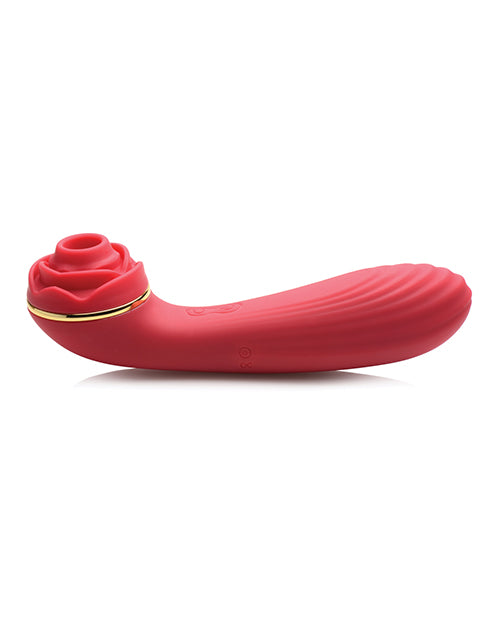 Inmi Bloomgasm Passion Petals Rose 10X Suction & Vibrator - Red
