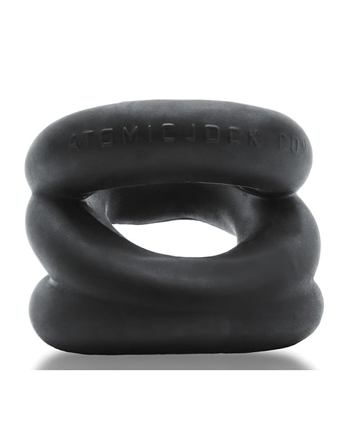 Anillo para pene y estirador de testículos Oxballs Z-Balls Zig Zag - Edición especial Night