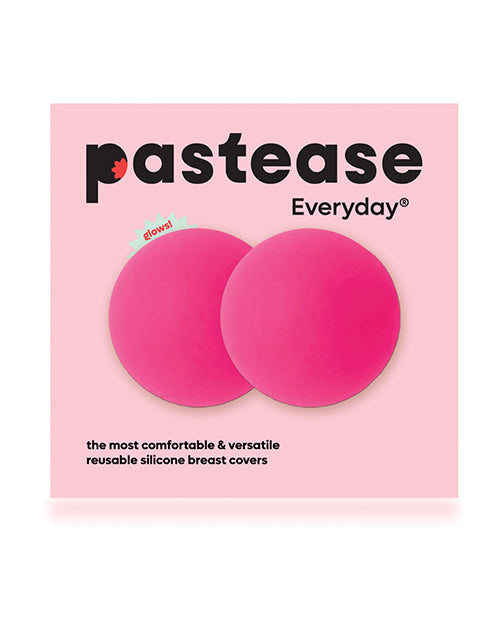 Pastease HALOS Silicone Nipple Covers w/Travel Box - Neon Pink D+ Cup 10 or More Uses