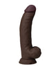 Carregar imagem no visualizador da Galeria, Shaft Flexskin Liquid Silicone 9.5" Vibrating Curved Dong w/Balls - Mahogany
