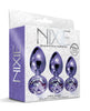 Load image into Gallery viewer, Nixie Metal Butt Plug Trainer Set w/Inlaid Jewel - Purple Metallic
