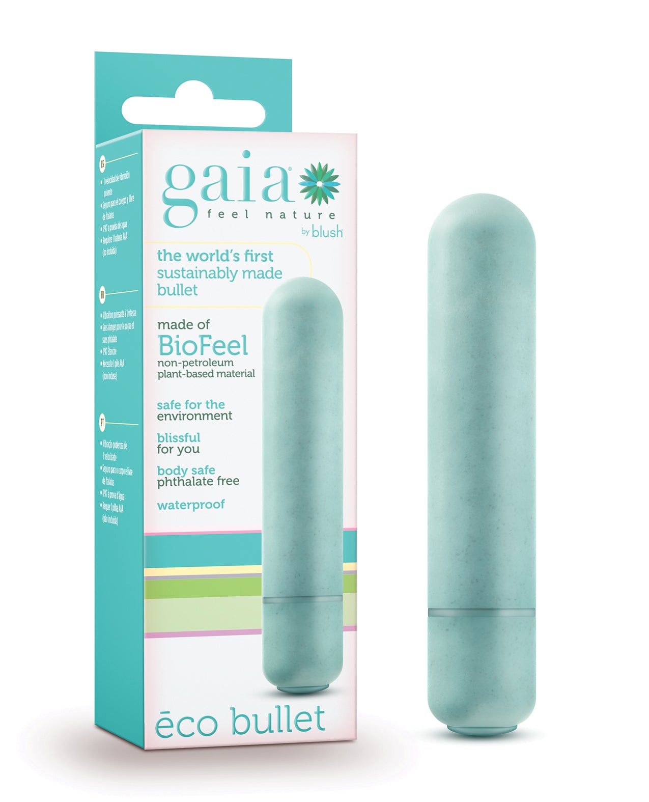 Blush Gaia Eco Bullet Aqua Vibrator Biofeel Plant Based Material