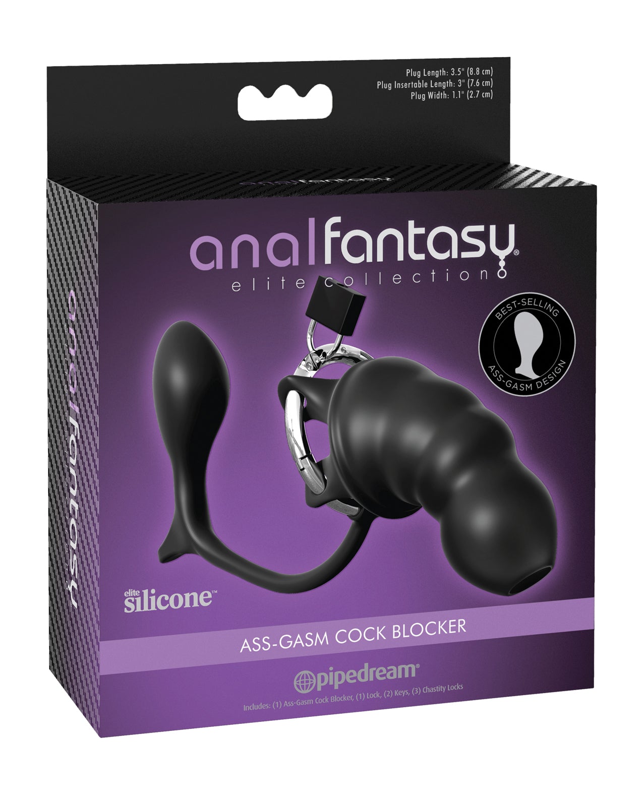 Collezione Elite di Fantasia Anale Ass-Gasm Bloccante per Pene