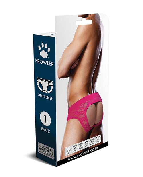 Prowler Lace Open Back Brief - Pink LG