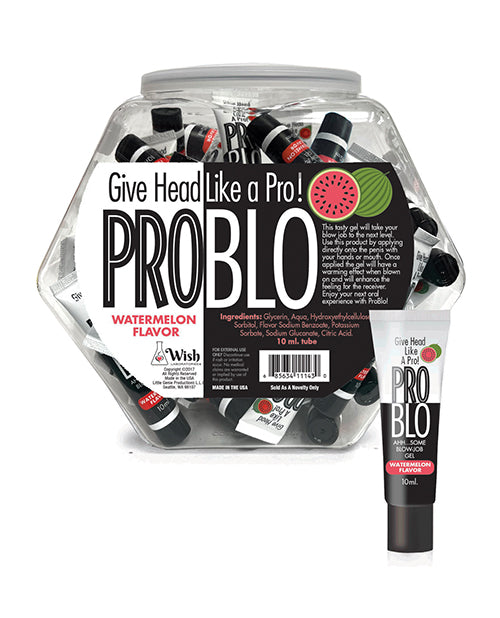 Pro Blo Oral Pleasure Gel 65 Pack Fishbowl Watermelon
