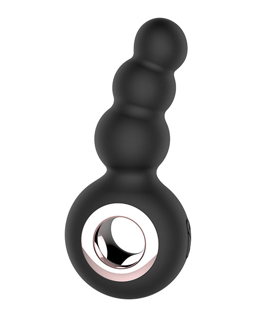 Anillo Anal de Cuentas Vibrador para Carcaj de Género Fluido - Negro