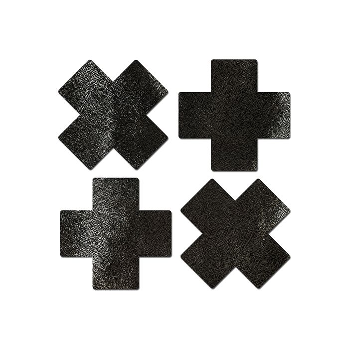 Pastease Premium Petites Liquid Cross - Black O/S Pack of 2 Pair