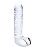 Load image into Gallery viewer, Glas 8" Realistic Ribbed Glass G-Spot Dildo w/Balls - Clear
