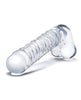 Load image into Gallery viewer, Glas 8" Realistic Ribbed Glass G-Spot Dildo w/Balls - Clear
