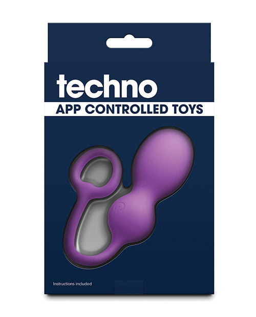 Techno Bop Butt Plug With Cock Ring Violet For Anal Pleasure