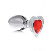 Cargue la imagen en el visor de la galería, Booty Sparks Red Heart Gem Glass Anal Plug - Medium
