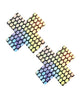 Load image into Gallery viewer, Neva Nude Mirrored Mayhem Holographic X Factor Pasties - Multi Color O/S
