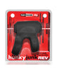 Load image into Gallery viewer, Hunky Junk Revhammer Shaft Vibe Ring - Tar Ice w/Red Vibe
