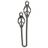 Load image into Gallery viewer, Spartacus Black Butterfly Style Nipple Clamps w/Chain
