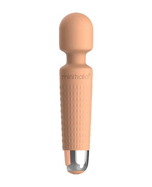 Mini Halo Wireless 20x Wand Peach Fuzz by Voodoo Toys Silicone Rechargeable