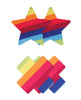 Bild in den Galerie-Viewer laden, Pretty Pasties Pride Cross &amp; Star Rainbow - 2 Pair
