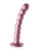 Load image into Gallery viewer, Shots Ouch 6.5" Beaded G-Spot Dildo - Rose Gold
