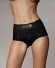 Lataa kuva gallerian katseluohjelmaan, Shots Ouch Vibrating Strap On Brief - Black XS/S
